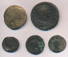 5db ókori görög és római pénz hamisítványa T:2-,3 5pcs of fake ancient Greek and Roman coins C:VF,F