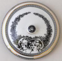 Hollóházi Jurcsák László által tervezett porcelán bonbonier, matricás, apró kopásnyommal, jelzett, d...