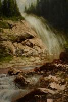 Neogrády László (1896-1962): Vízesés. olaj, vászon, kisebb festék lepattanással, antik keretben,  60...