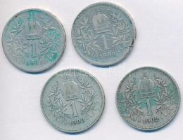 Ausztria 1900-1903. 1K Ag "Ferenc József" (4xklf) évszámok T:2,2-
Austria 1900-1903. 1 Co...