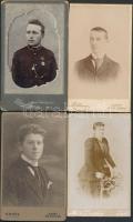 cca 1880-1920 Vegyes portrék, keményhátú kabinetfotók különböző felvidéki műtermekből, 10db, 11x7cm