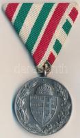 1929. "Magyar Háborús Emlékérem" ezüstözött Br kitüntetés mellszalaggal, "BRONZ" fémjel a koszorú alatt T:2 Hungary 1929. "Hungarian Commemorative War Medal" silver plated Br decoration with ribbon, hallmark below wreath C:XF NMK 419.