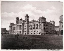 1896 Budapest a millennium idején, 5 db nagyméretű fotó: Országház (a város felől), Országház (a Dun...