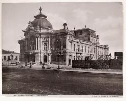 1896 Budapest a millennium idején, 5 db nagyméretű fotó: Országház (a város felől), Országház (a Dun...