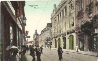 Nagyvárad, Oradea; Rákóczi út, Szirmai és Nagy és Wurst József üzlete / street, shops