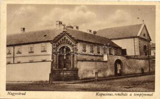 Nagyvárad, Oradea; Kapucinus rendház a templommal / cloister, church  (ázott / wet damage)