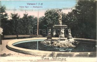 Versec, Vrsac; Városliget, szökőkút / park, fountain (EK)