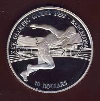 Cook szigetek 1990. 10$ Ag "Olimpiai játékok-futás" T:PP