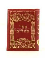 Sefer Tehilim [A zsoltárok könyve]. Jeruzsálem, Eshkol. Minikönyv, díszes műbőr kötésben, műanyag védőtokkal, jó állapotban