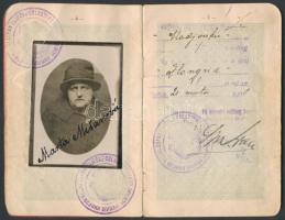 1928 A Szerb-Horvát-Szlovén Királyság által kiállított fényképes útlevél / passport of Kingdom of Se...