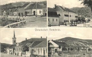 Teke, Teaca; utcaképek, Evangélikus iskola, Wagner Gyula gyógyszerész felvétele / streets, school (Rb)