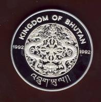 Bhután 1992. 300N Ag "Téli olimpia-gyorskorcsolya" T:PP