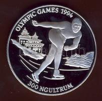 Bhután 1992. 300N Ag "Téli olimpia-gyorskorcsolya" T:PP