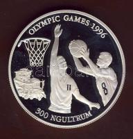 Bhután 1994. 300N Ag "Olimpiai játékok-kosárlabda" T:PP