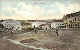 Zilah, Zalau; Kossuth tér / square (EB)