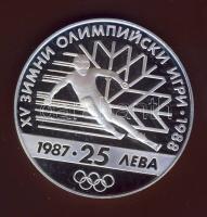 Bulgária 1987. 25L Ag "Téli olimpia-síelés" T:PP