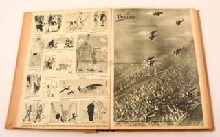 1941 A Képes Vasárnap 1941. évi évfolyamának számai könyvbe kötve, többségében a világháborúval kapc...