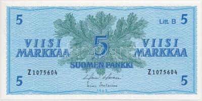 Finnország 1963. 5M T:I Finland 1963. 5 Markkaa C:UNC Krause 99.a