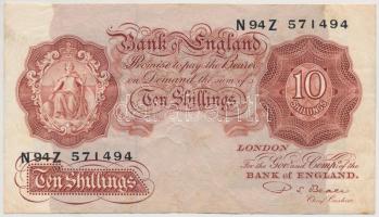 Nagy-Britannia 1949-1955. 10Sh Szign.: P. S. Beale T:III Great Britain 1949-1955. 10 Shilling Sign.: P. S. Beale C:F Krause 368.b