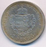 1935. 2P Ag "Rákóczi" T:2 kis patina