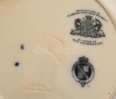 Brown-Westhead Moore angol porcelán tányér, matricás, jelzett, kis kopásnyomokkal, d: 26,5 cm