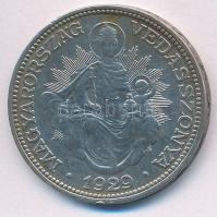 1929. 2P Ag "Madonna" T:2- kis patina Adamo P7