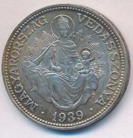 1939. 2P Ag "Madonna" T:1-,2 kis patina Adamo P7