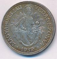 1932. 2P Ag "Madonna" T:2 kis patina Adamo P7