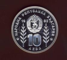 Bulgária 1982. 10L Ag "Labdarúgás" T:PP Tanúsítvánnyal!