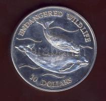 Niue 1992. 10$ Ag "Veszélyeztetettt állatvilág-bálnák" T:PP