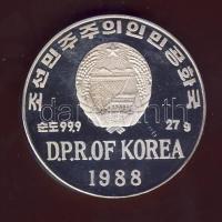 Észak-Korea 1988. 500W Ag "Téli olimpia-Jégkorong" T:PP