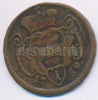 Ausztria 1759. 1pf Cu "Mária Terézia" T:2-
Austria 1759. 1 Pfennig Cu "Maria Theresi...