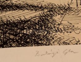 Bakányi Gyula (1955-): Ceglédi utca.Tus, papír, jelzett,  20×29 cm