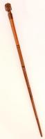 Nemesfa sétabot, figurális, faragott fej díszítéssel / Noble wood stick. 103 cm