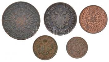 1851B 1/4kr Cu + 1/2kr Cu + 1kr Cu + 2kr Cu + 3kr Cu T:2,2-,3