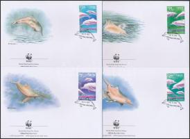 WWF Dolphins set + set 4 FDC WWF Delfinek sor + sor 4 db FDC-n