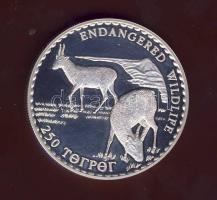 Mongólia 1993. 250T Ag "Veszélyeztetett állatvilág-antilop" T:PP