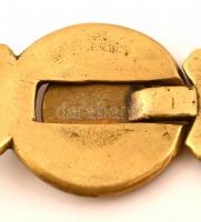 "Légy résen" feliratú, koronás réz cserkész övcsat, 10×5,5 cm