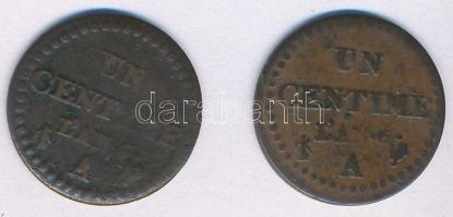 Franciaország 1797-1798A 1c Br (2x) T:2-  France 1797-1798A 1 Centime Br (2x) C:VF Krause KM#646