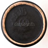 Retró német mázas kerámia váza, jelzett, kis kopásnyomokkal, m: 14,5 cm