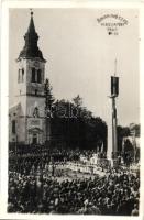 1940 Bihardiószeg, Diosig; Templom, bevonulás / church, entry of the Hungarian troops, photo