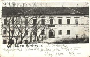 Hainburg an d. Donau, Arialkaserne, Verlag von C. Zenker / millitary barracks (EK)