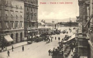 Fiume, Piazza e molo Adamich, Grand Hotel / square, pier,