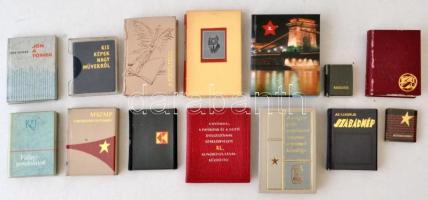 45 darabos minikönyvgyűjtemény, főleg munkásmozgalmi, kommunista, és szakszervezeti témában, változó...