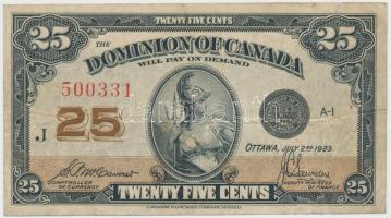 Kanada / Domínium 1923. 25c T:III Canada / Dominion 1923. 25 Cents C:F