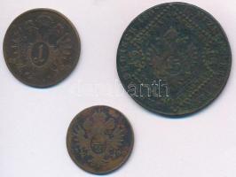 1800B 1/2kr Cu +1800B 1kr Cu + 1800E 15kr Cu T:2-,3
Huszár: 2031., 2027., 2041. Unger III.:1407.a, ...