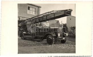 Debrecen, Rába Krupp tűzoltó autó / Hungarian firefighters, fire engine, photo