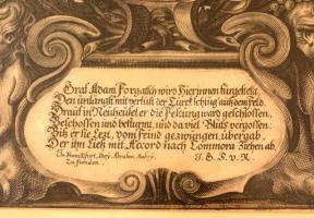 1663/1693 Forgách Ádám (1601-1681) portréja, rézmetszet, papír, Abraham Aubry (műk. 1628-1682), Fran...