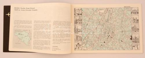 cca 1980 MALÉV részletes ismertetője azokról a városokról, ahova a vállalat repülőjárataival el lehe...