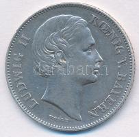 Német Államok / Bajorország 1867. 1/2G Ag "II. Lajos" (5,26g) T:2 kis ph.
German States /...